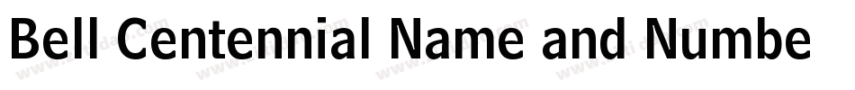 Bell Centennial Name and Number BT字体转换
